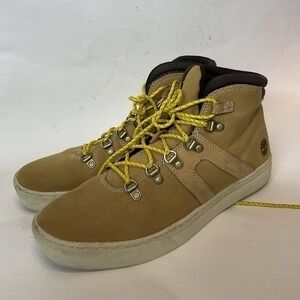 Timberland A1HK5 Ortholite Mustard Canvas LaceUp Ankl Chukka Boots Men 9.5 China